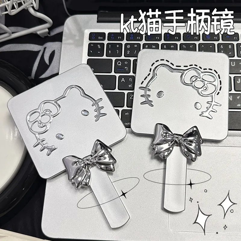 Elegant Handheld Makeup Mirror – Portable Touch-Up Vanity Mirror with Handle, Cute Compact Pocket Mirror for Purse, Travel & Daily Grooming